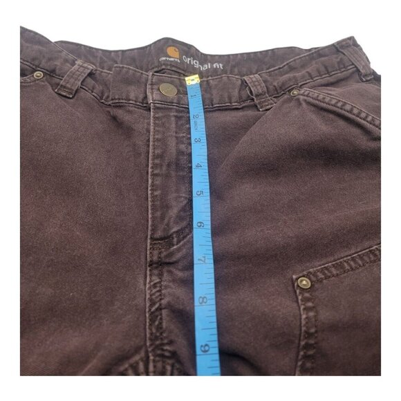 Carhartt Pants Womens 14 Brown Original Fit Carpenter Double Knee Workwear Farm - Picture 5 of 9